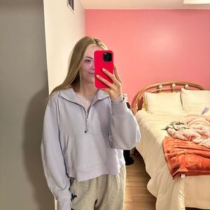 Lululemon pastel blue half zip scuba